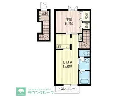 シャーメゾン武蔵野(1LDK/2階)の間取り写真