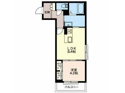 MORGENROT(1LDK/3階)の間取り写真