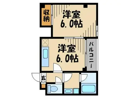 ロイヤルシティ盛和(1DK/3階)の間取り写真