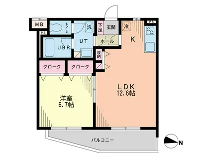 モンテベルナ(1LDK/3階)の間取り写真