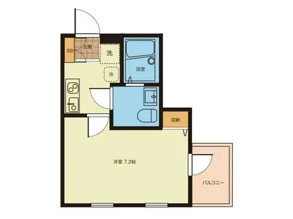 LILY 東中山(1K/2階)の間取り写真