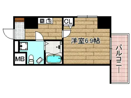 セレニテ高槻(1K/4階)の間取り写真