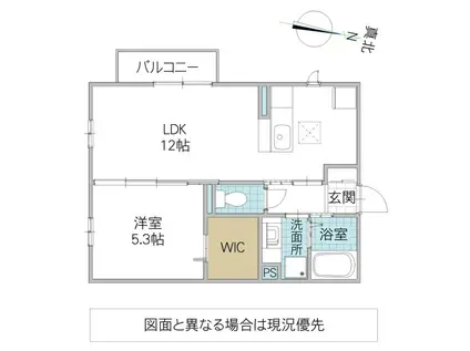 D-ROOM深谷津(1LDK/1階)の間取り写真