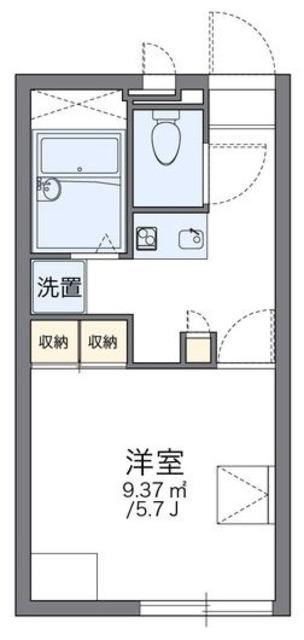 レオパレスインテル(1K/1階)の間取り写真