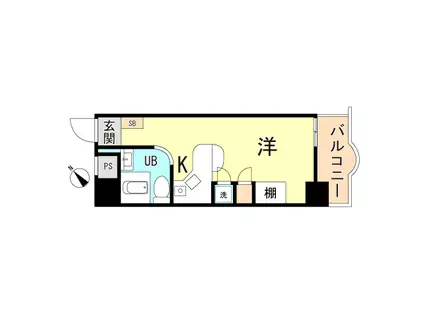 ラ・パルフェ・ド・シェリール(ワンルーム/10階)の間取り写真