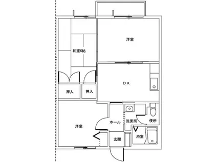 嶋ハイツ(3DK/2階)の間取り写真