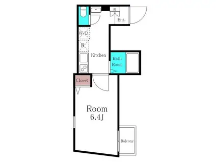 蕨市塚越計画(1K/1階)の間取り写真