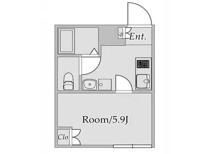早稲田鶴巻町IMAハウス(1K/3階)の間取り写真
