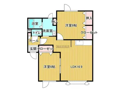 リサージュ(2LDK/2階)の間取り写真