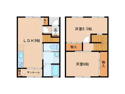 スライヴ清水町II・III(2LDK/1階)の間取り写真