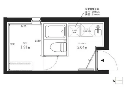 KS3151(1K/1階)の間取り写真