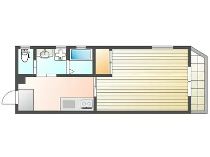 ベルサード(1K/2階)の間取り写真