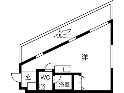 クレアキューブ正木町(ワンルーム/4階)の間取り写真