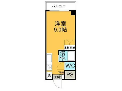 サンライズマンション(ワンルーム/3階)の間取り写真