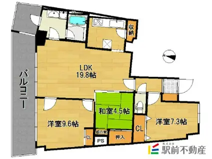 アイランドシティ・インフィニガーデン ノ(3LDK/2階)の間取り写真