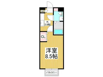 ハイツたんぽぽ(1K/1階)の間取り写真