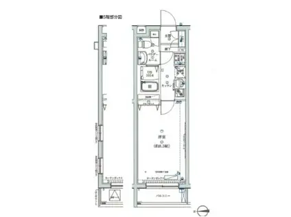 MAXIV NERIMA(1K/5階)の間取り写真