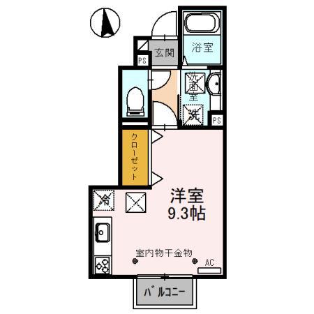 グランメゾン WD(ワンルーム/1階)の間取り写真