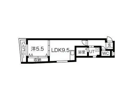 ADVAN WAKOU(1LDK/3階)の間取り写真