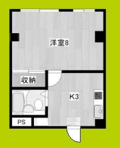 グランビルド阿倍野(1K/1階)の間取り写真