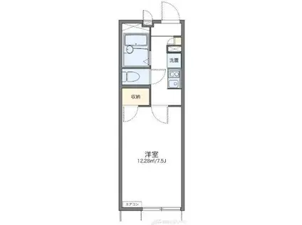 レオパレスプラスパ寿(1K/1階)の間取り写真