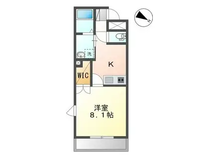 AXIS片羽町(1K/3階)の間取り写真