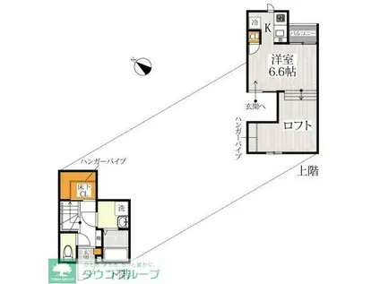 CB八潮ノーチェ(1K/1階)の間取り写真