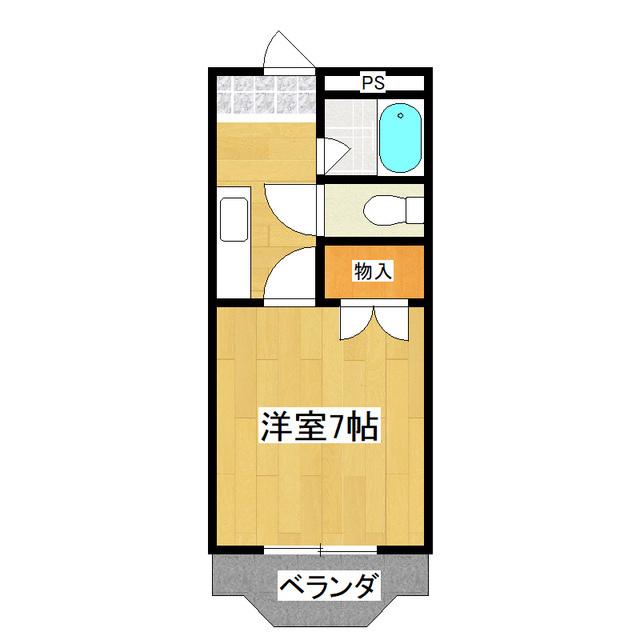 エトワール姫宮(1K/1階)の間取り写真