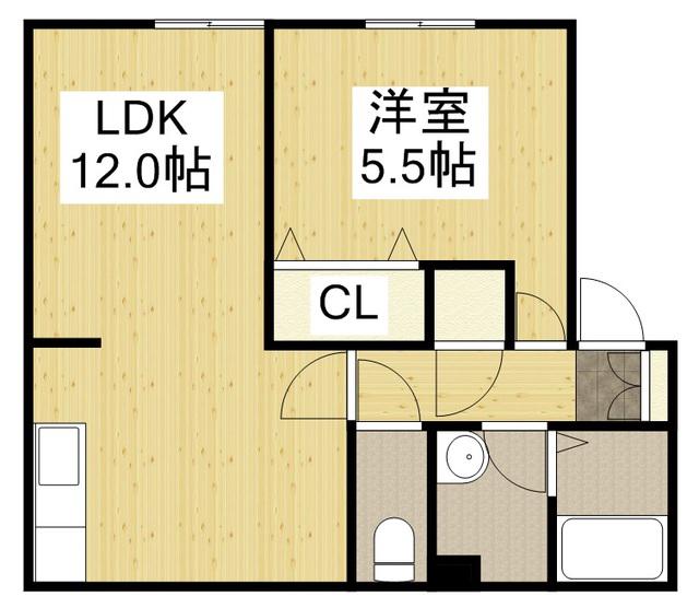 グランディール(1LDK/1階)の間取り写真