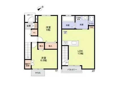 ベラ フォレスタ(2LDK/2階)の間取り写真