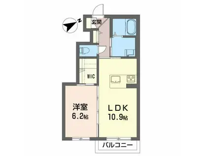 アルズ松尾町(1LDK/1階)の間取り写真