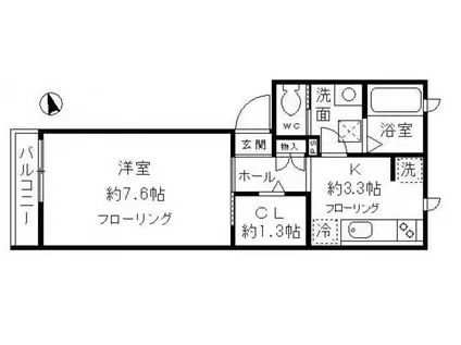 パークアヴェニュー井の頭(1K/1階)の間取り写真