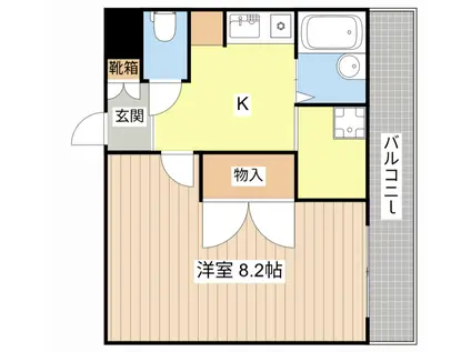 エスパシオ(1K/3階)の間取り写真