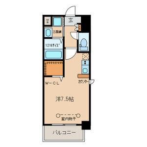 Z・R東別院(ワンルーム/4階)の間取り写真