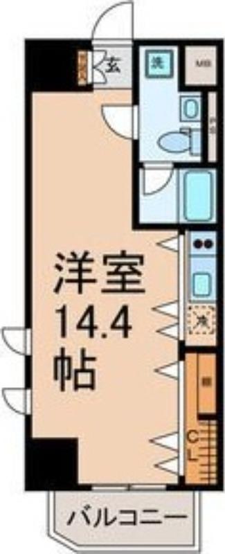 ベレーサ名駅ウエスト(ワンルーム/9階)の間取り写真