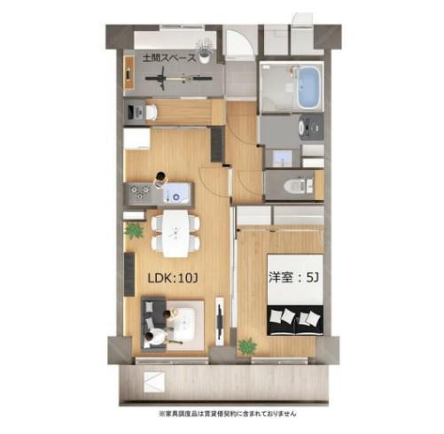 シェルクレール大森(2DK/5階)の間取り写真