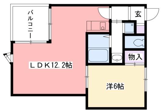 アコテドゥシエヌ夙川(1LDK/1階)の間取り写真