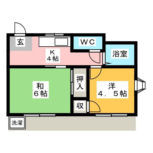 YSマンション(2K/1階)の間取り写真