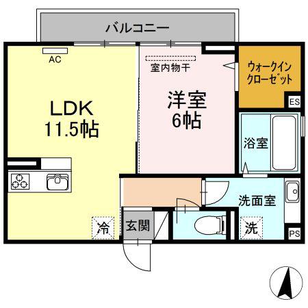 セント・ローレンス(1LDK/3階)の間取り写真