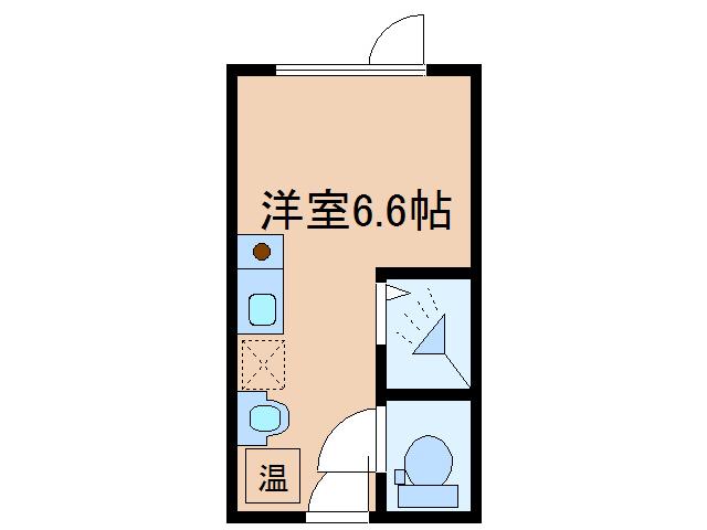 JR根室本線 帯広駅 徒歩20分 2階建 築12年(ワンルーム/1階)の間取り写真
