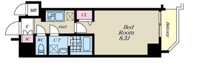 S-RESIDENCE矢口渡AGLITTER(1K/8階)の間取り写真