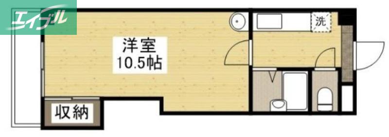 アスティオン鹿田(1K/5階)の間取り写真