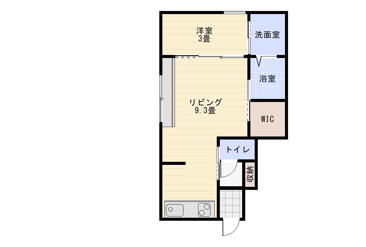RITZ 8(1LDK/1階)の間取り写真