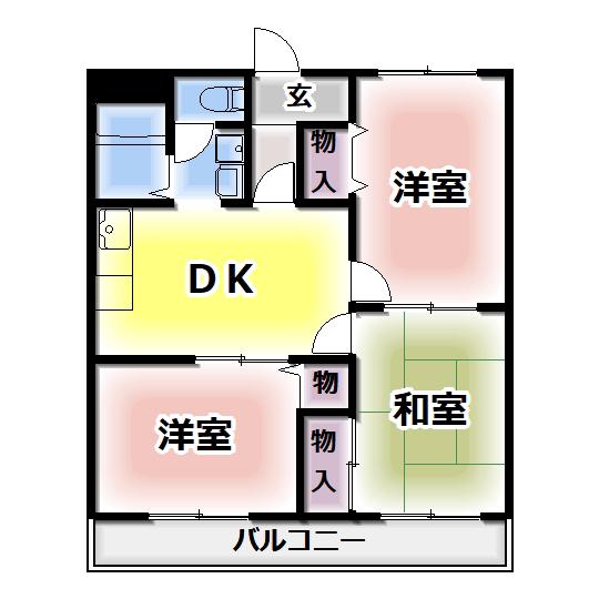 SELLEYS金剛(3DK/2階)の間取り写真