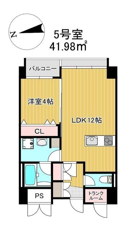 PAXレジデンス(1LDK/3階)の間取り写真