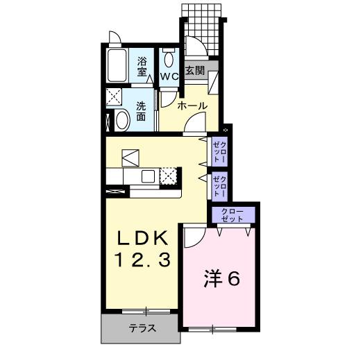 志村横丁III(1LDK/1階)の間取り写真