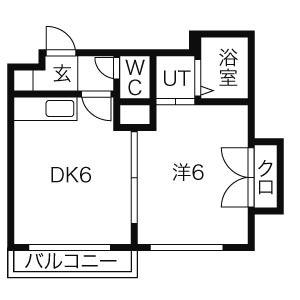 ピオネーロN16(1DK/4階)の間取り写真