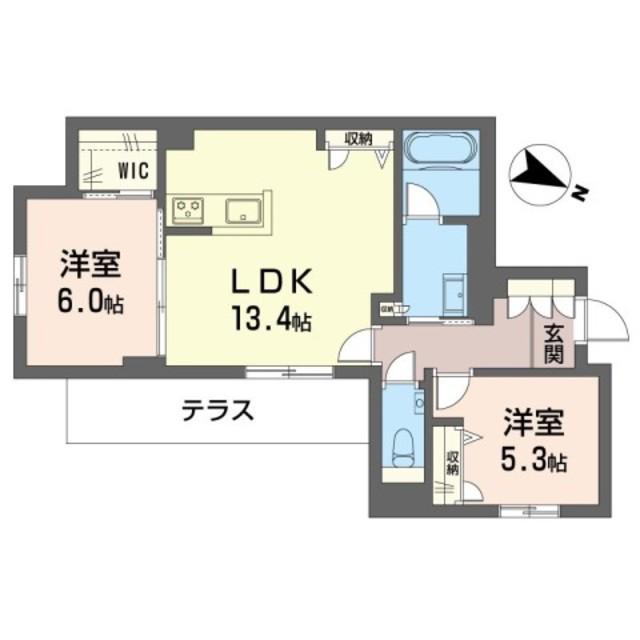 フォレスト(2LDK/1階)の間取り写真