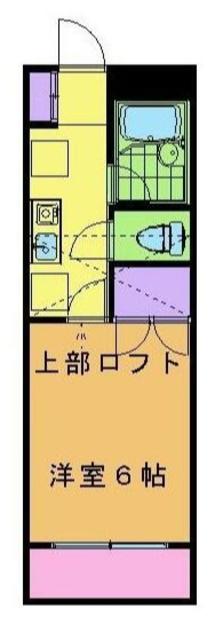 アプリコットハイムB(1K/2階)の間取り写真