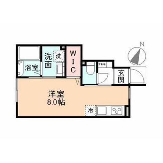 EDGEMOMENT長江(ワンルーム/1階)の間取り写真